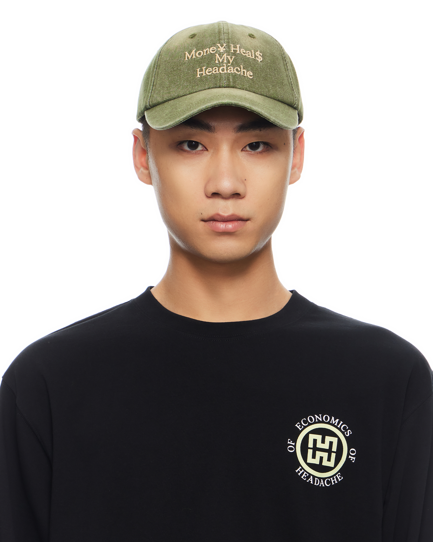 SLOGAN EMBROIDERED WASHED VINTAGE BASEBALL CAP