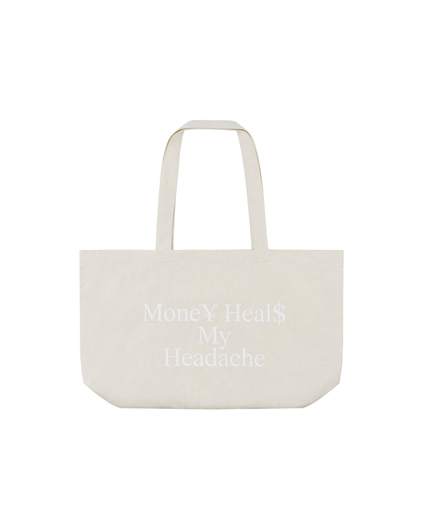 SLOGAN PRINT CANVAS TOTE BAG