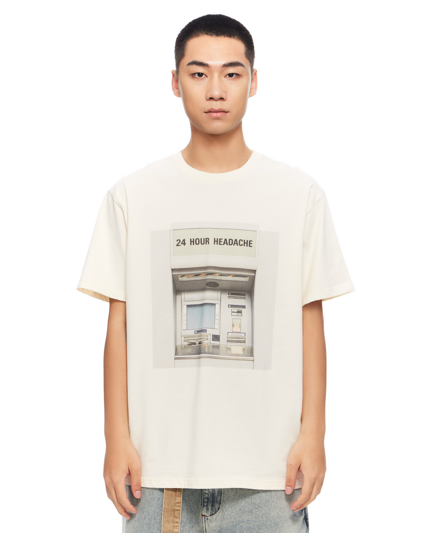ATM PRINT OVERSIZED CREWNECK SHORT-SLEEVE T-SHIRT