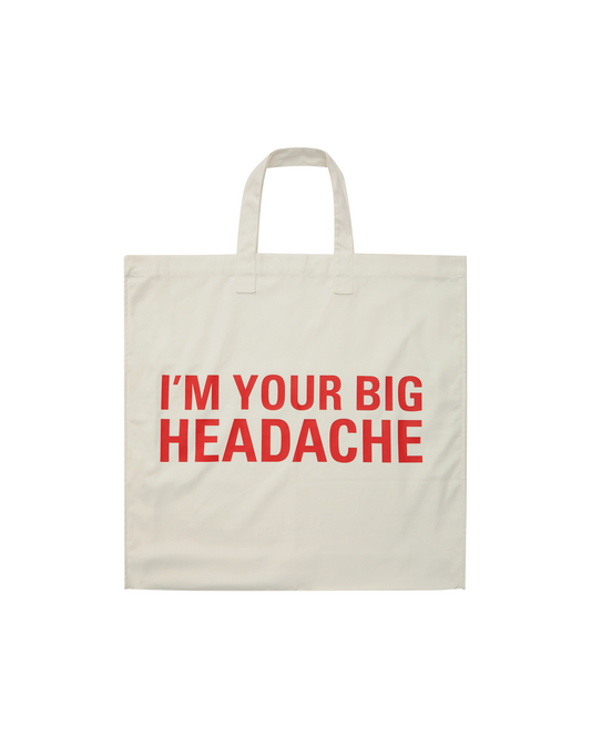 SLOGAN GIANT CANVAS TOTE BAG