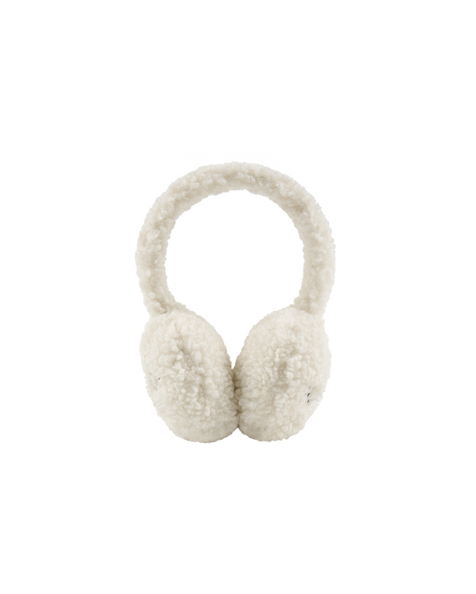 ‘SHUT UP PLEASE’ EMBROIDERED FUR EAR MUFFS