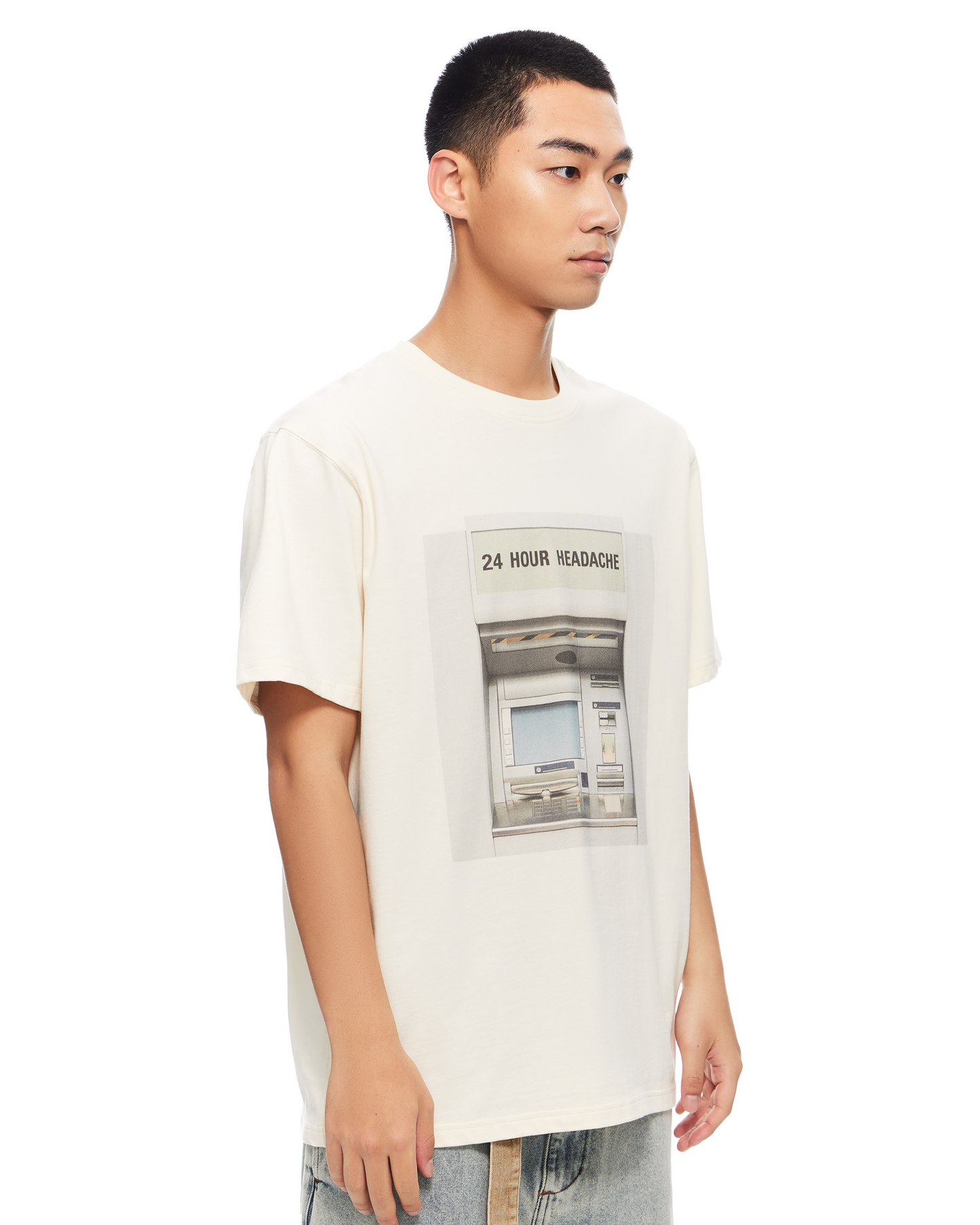 ATM PRINT OVERSIZED CREWNECK SHORT-SLEEVE T-SHIRT