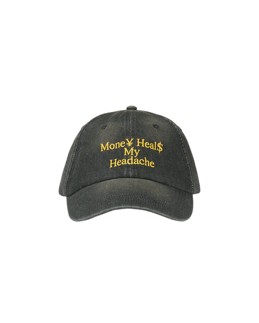 SLOGAN EMBROIDERED WASHED VINTAGE BASEBALL CAP