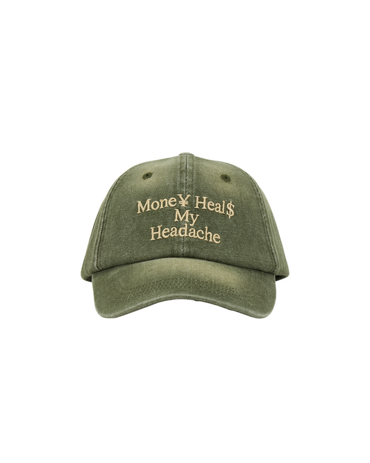 SLOGAN EMBROIDERED WASHED VINTAGE BASEBALL CAP