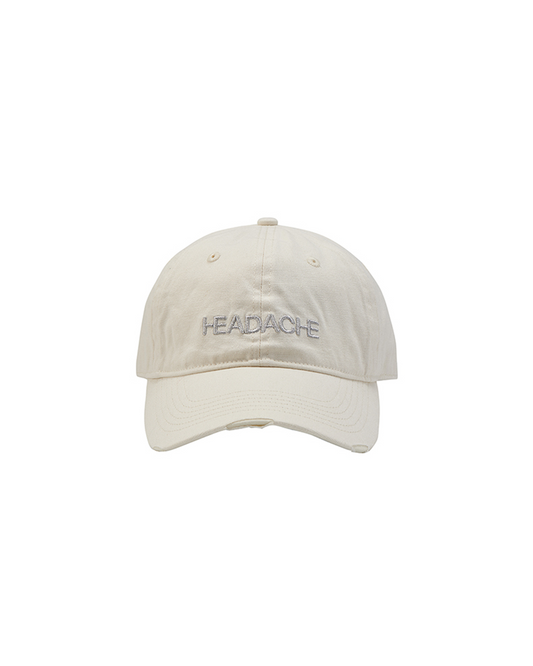 LOGO EMBROIDERED WASHED DAD CAP / CLASSIC DISTRESSED CURVED BRIM BASEBALL CAP