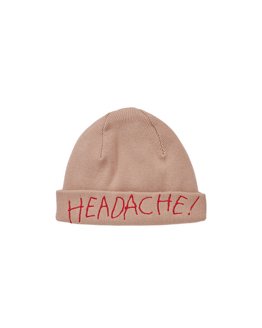 EMBROIDERED LOGO KNIT BEANIE FOR FALL & WINTER